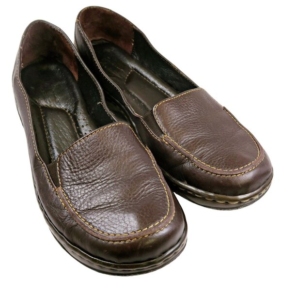 Born Shoes - Born Baron Loafers Women’s Size 5M Brown Leather Slip-On Moc Comfort